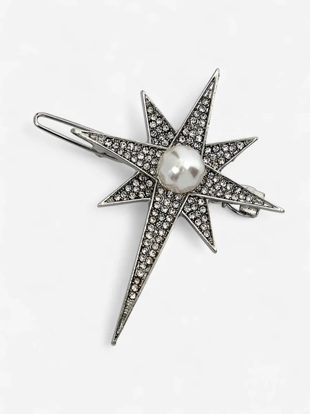 Decorative ladies' brooch star Stella Argentum
