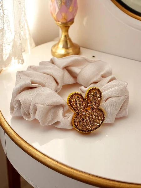 Royalfashion Hair tie with decorative bunny Satin Bunny