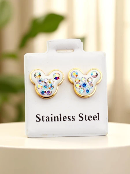 Royalfashion Women's bear-shaped earrings