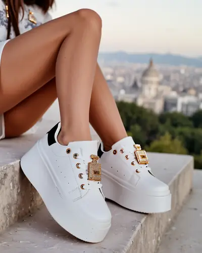 Royalfashion Women's platform sports sneakers Oviger