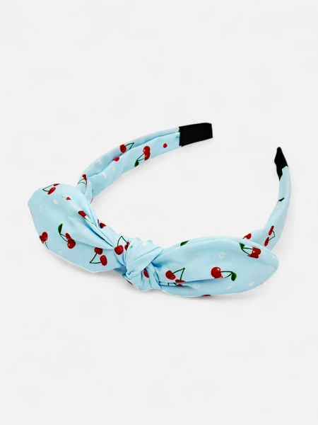 Royalfashion Children's Headband with Cherry Print Bow