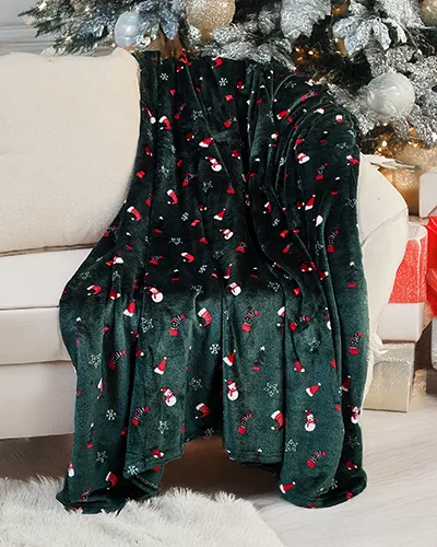 Royalfashion Christmas throw blanket 200x220