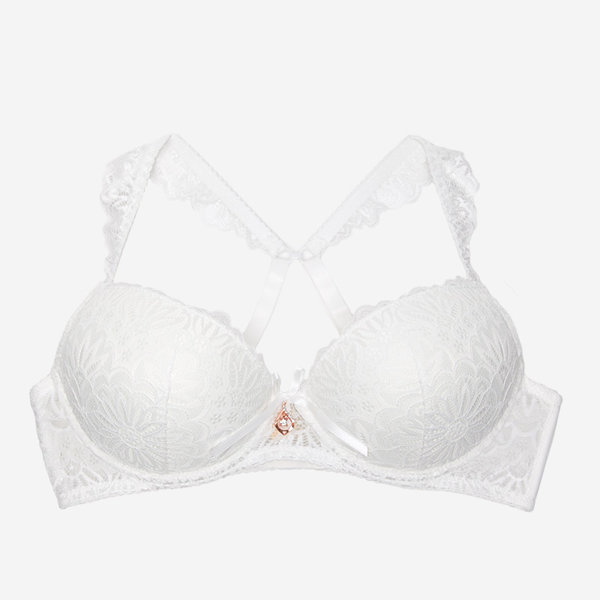 Women's ecru lace bra - Underwear
