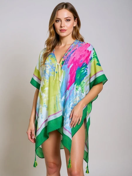 Royalfashion Callista Women's Colorful Knee-Length V-Neck Pareo