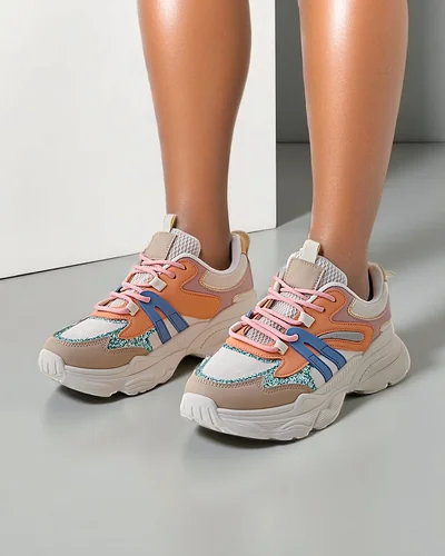 Royalfashion Women's sports sneakers on a thicker sole Aimo