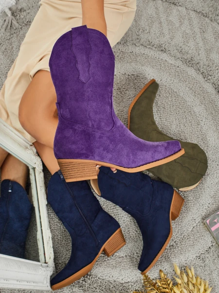 Women's Eco Suede Cowboy Boots SpireHush