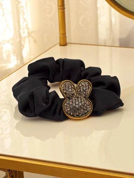 Royalfashion Hair tie with decorative bunny Satin Bunny