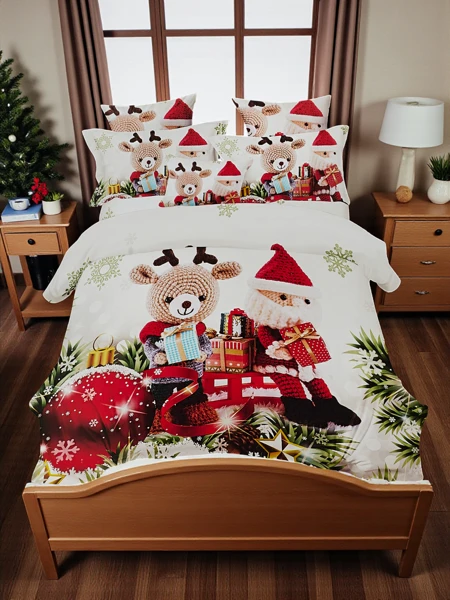 Royalfashion Christmas Bedding 160x200 set 4-PIECE