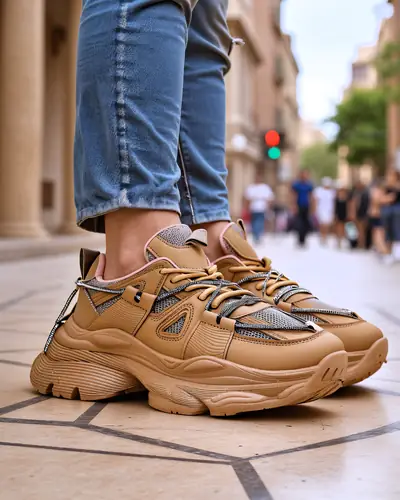 Royalfashion Women's Sneakers on a Thick Sole Reterri