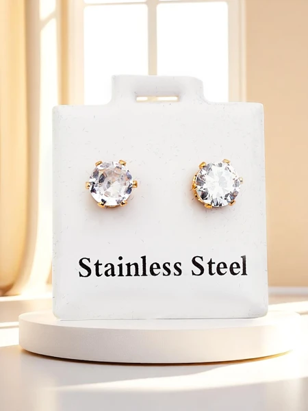 Royalfashion Women’s Hoop Earrings with Zirconia