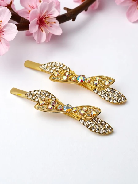 Royalfashion Hairpins with rhinestone bows Sparkle Bow