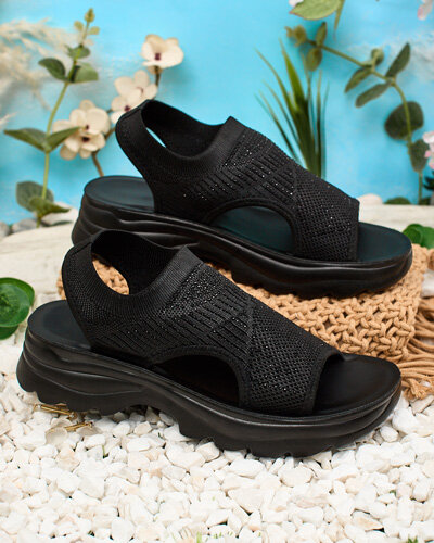 Royalfashion Women's sandals with upper and zircons Alebin