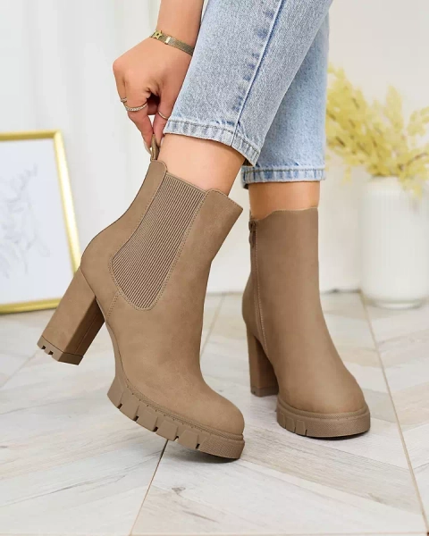 Royalfashion Light brown women's Seihay high heel boots