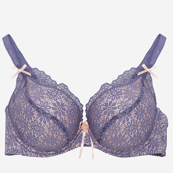 Violet-pink lace bra for women - Underwear
