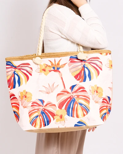 Royalfashion Large fabric bag with print
