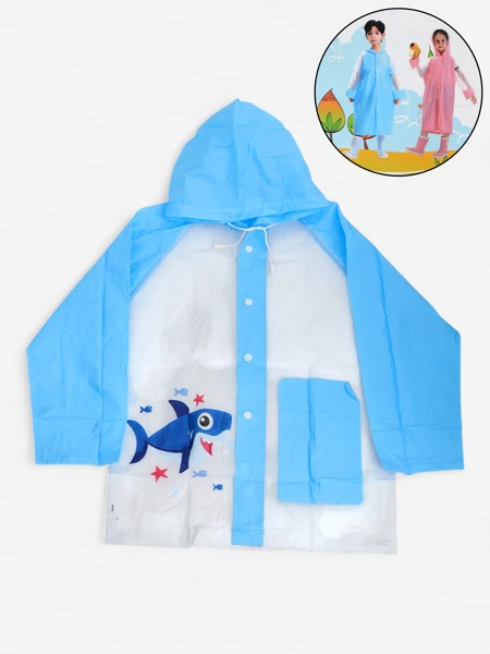 Royalfashion Children's Raincoat Shark Splash