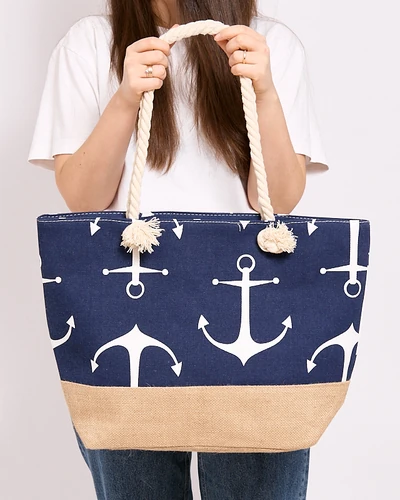 Royalfashion Beach bag with an anchor