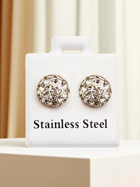 Royalfashion Women's hoop earrings with zircons