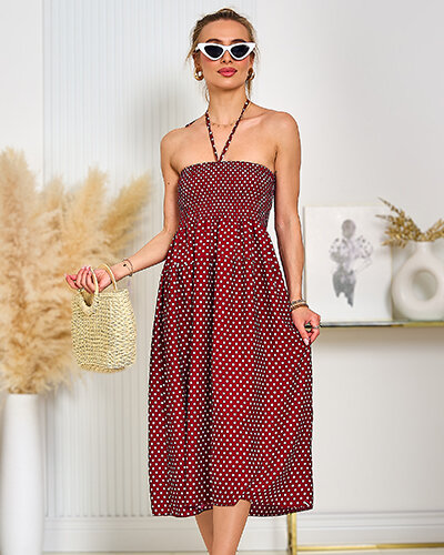 Royalfashion Women's knee-length polka dot dress