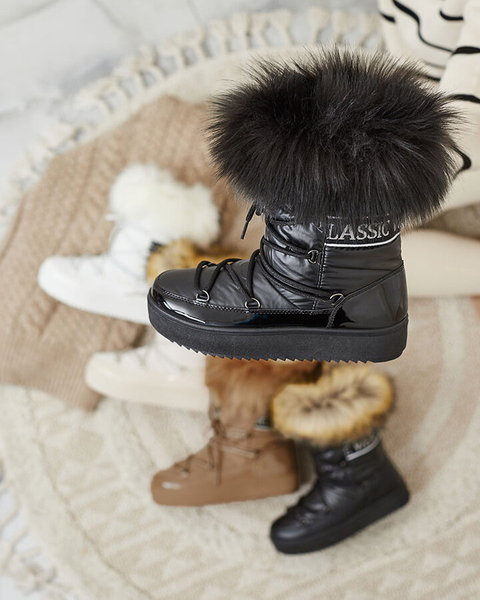 Royalfashion Lace-up boots a'la snow boots with fur Heccti